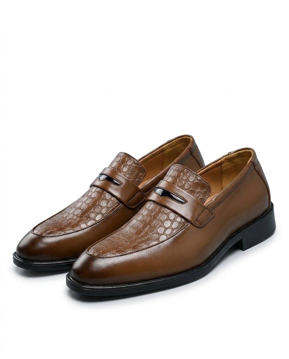 Full-Grain Leather Loafers with Sturdy Sole