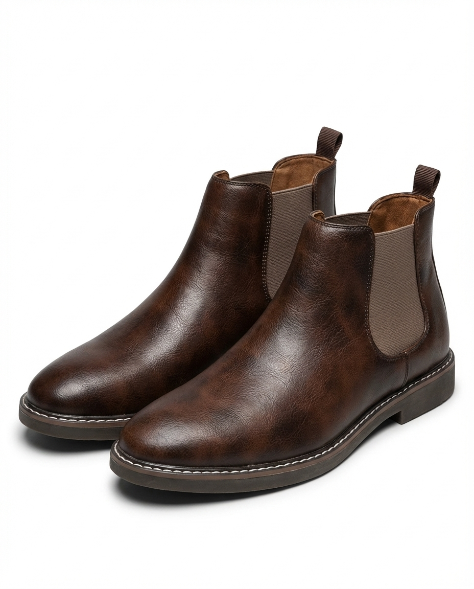 Burnished Leather Boots with Broken-In Comfort