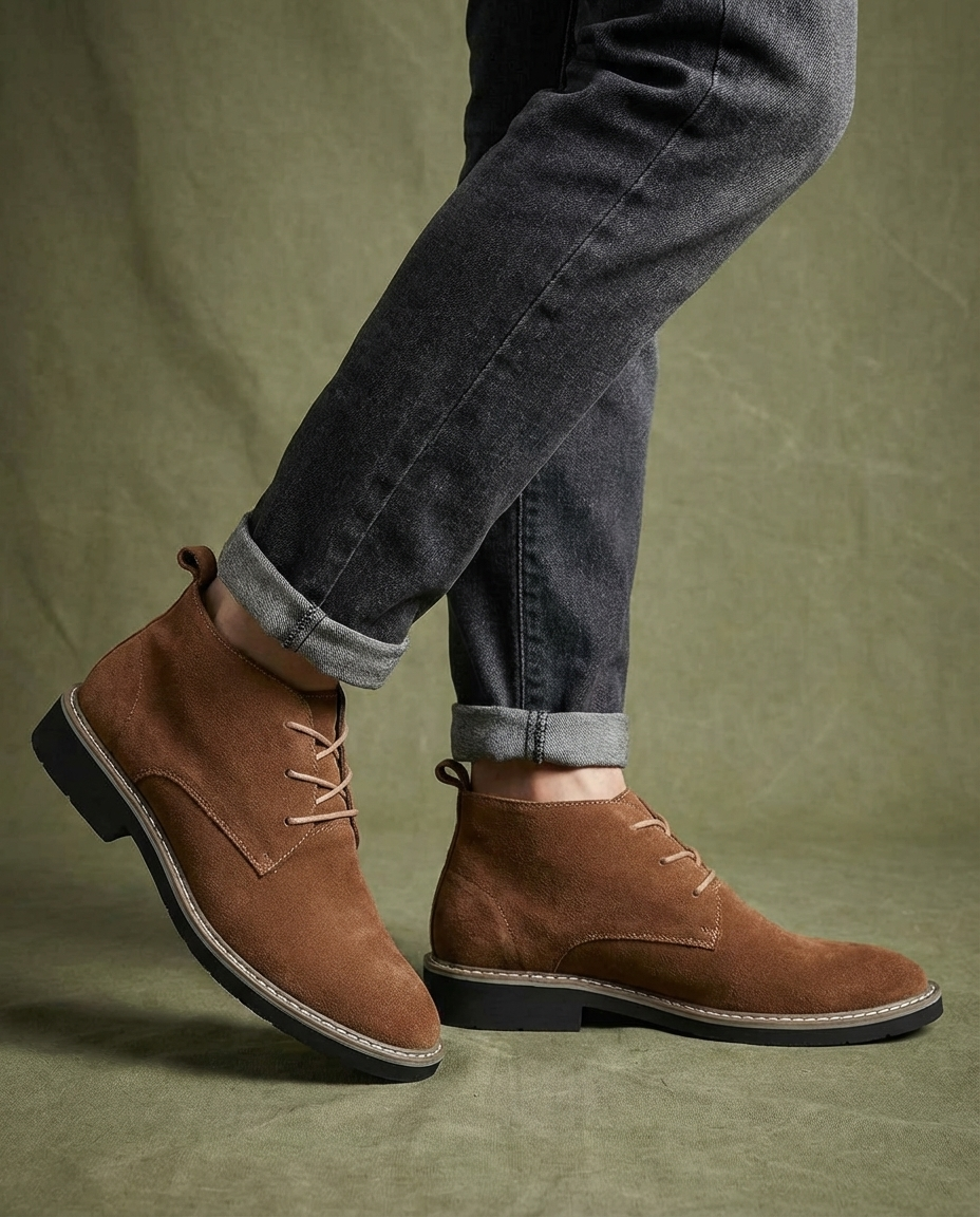 Full-Grain Leather Chelsea Boots with Elastic Side Panels and Patina Finish