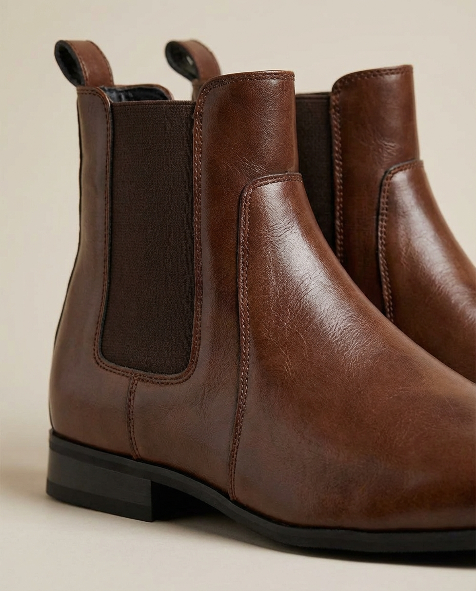 Full-Grain Leather Chelsea Boots with Welted Construction