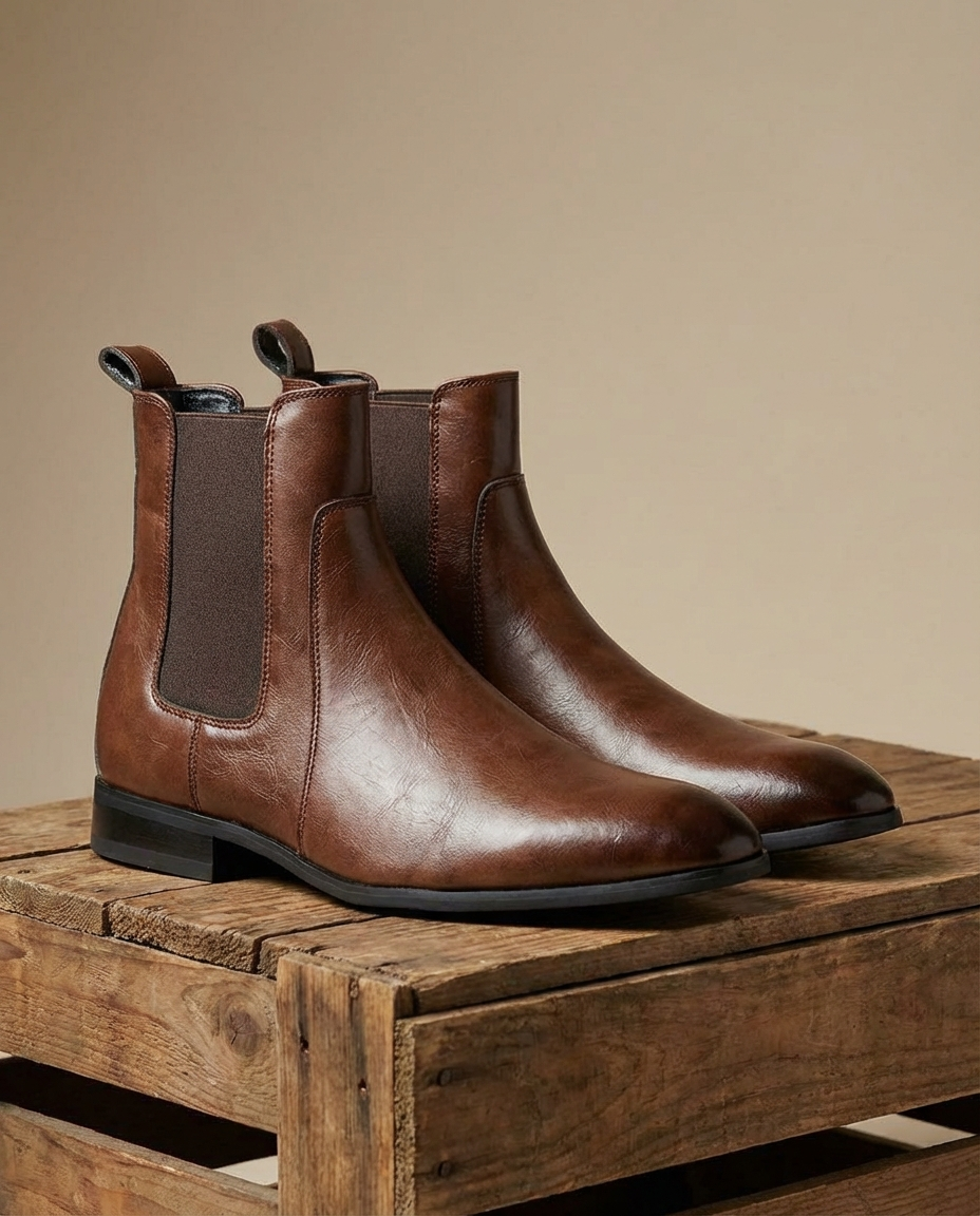 Full-Grain Leather Chelsea Boots with Welted Construction