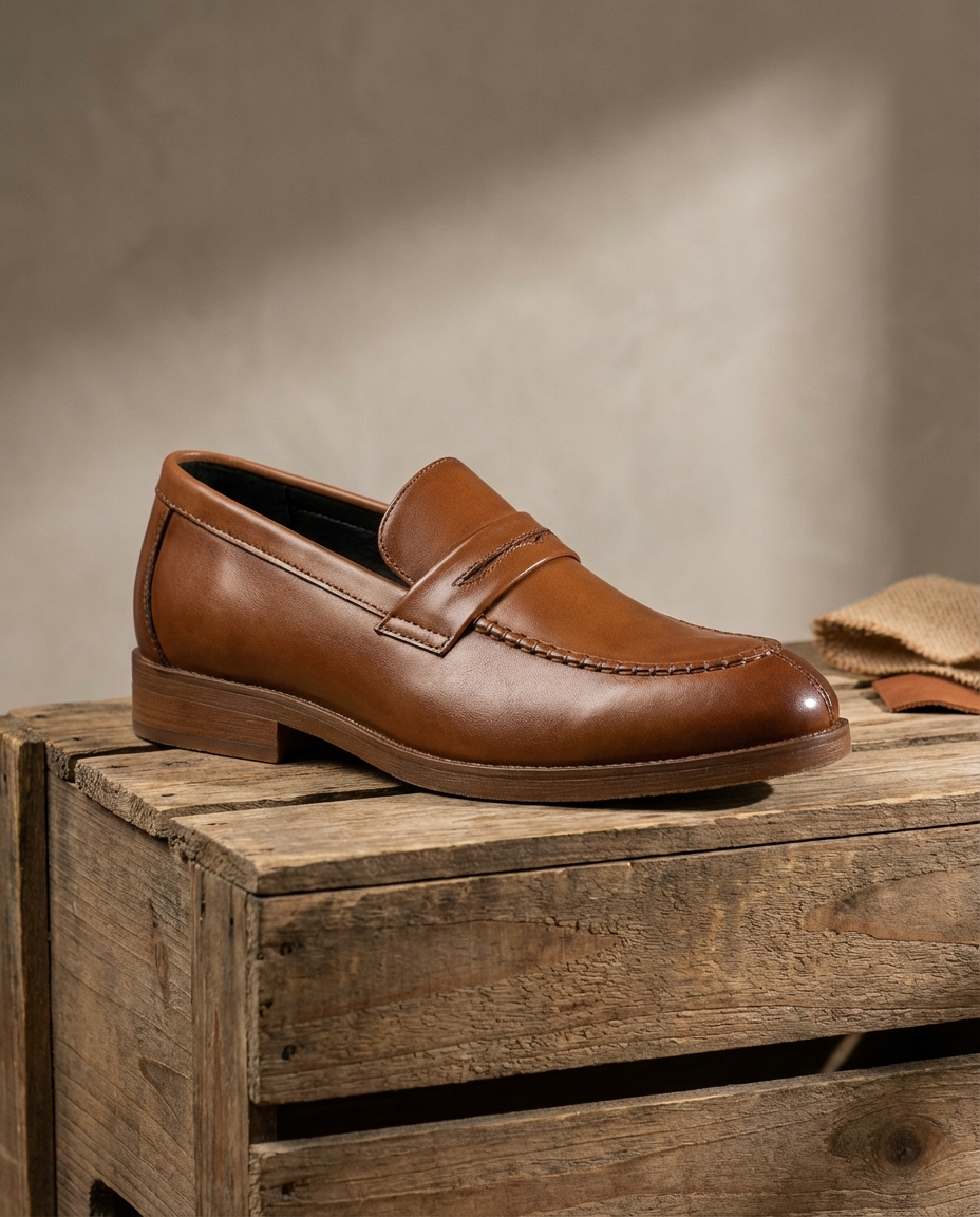 Full-Grain Leather Oxford Shoes with Cushioned Insole