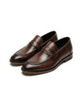 Full-Grain Leather Loafers with Apron Stitching