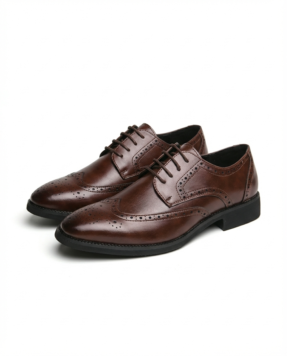 Full-Grain Leather Oxford Shoes with Precision Stitching