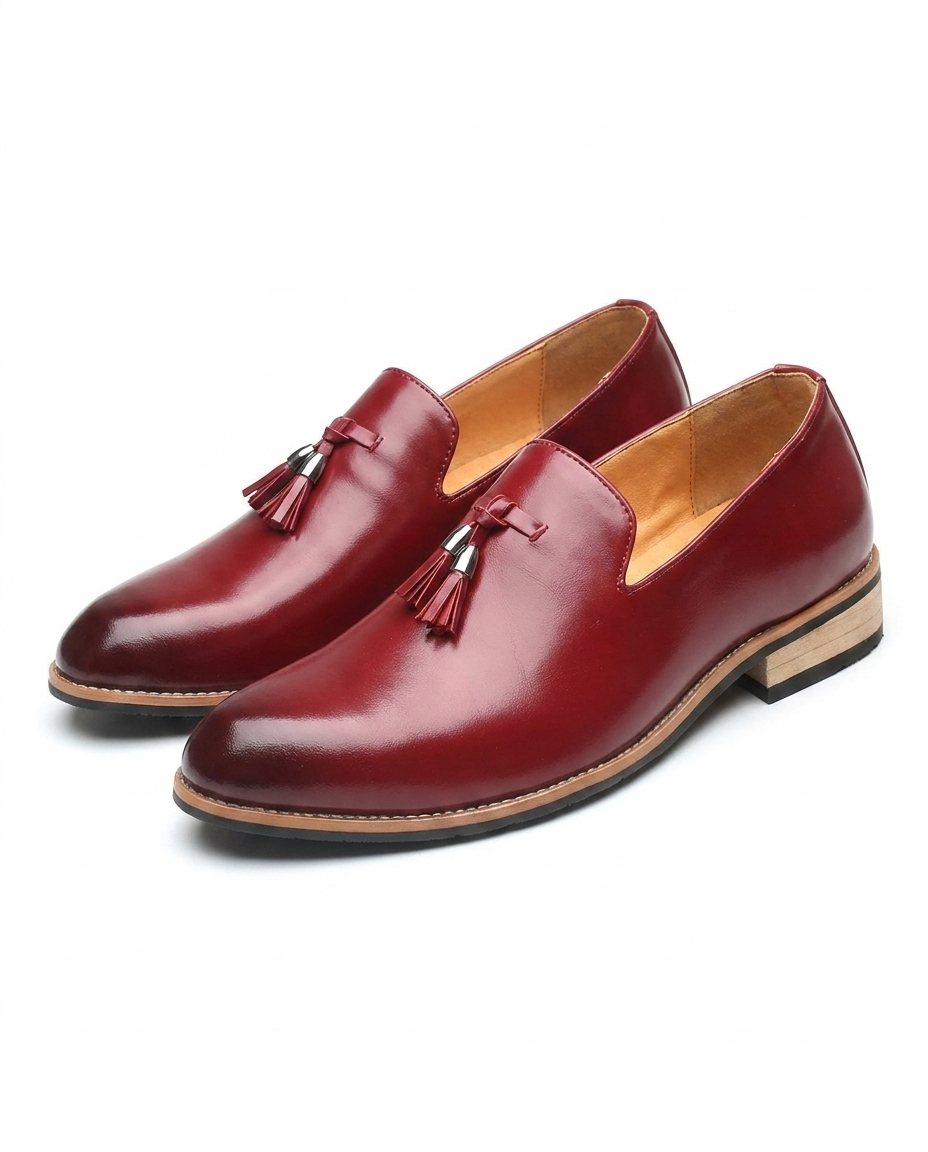 Full-Grain Leather Loafers with Cushioned Insole