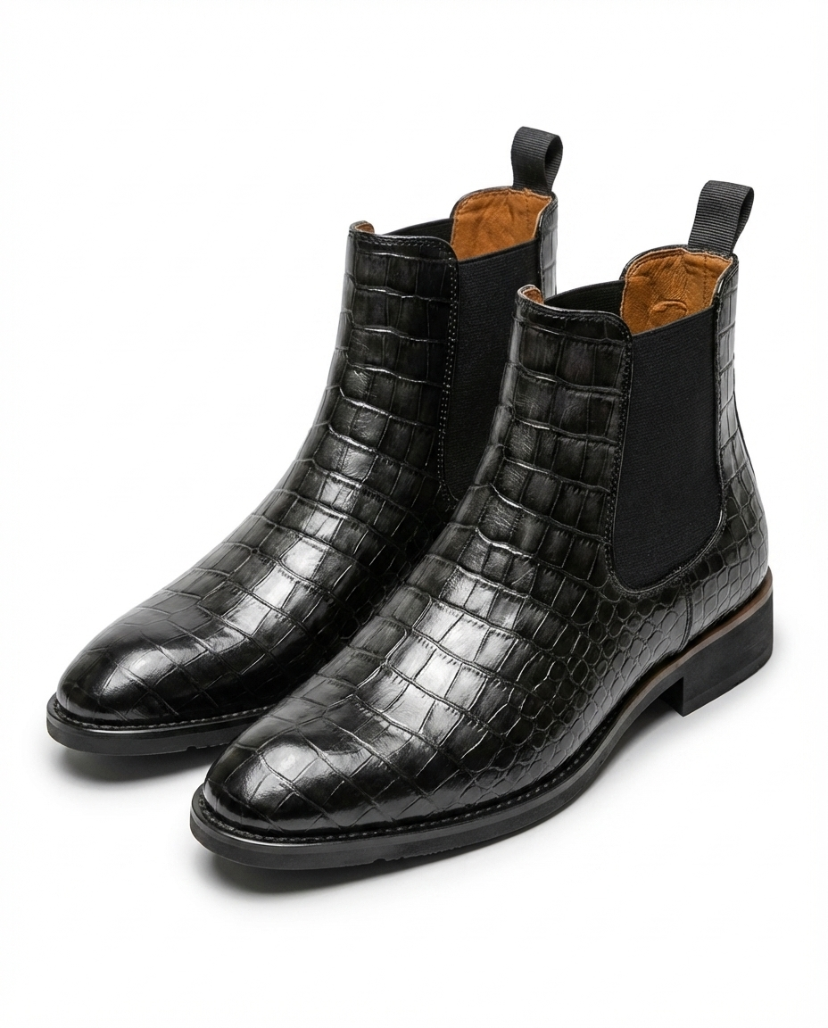 Leather Boots with Pointed Toe