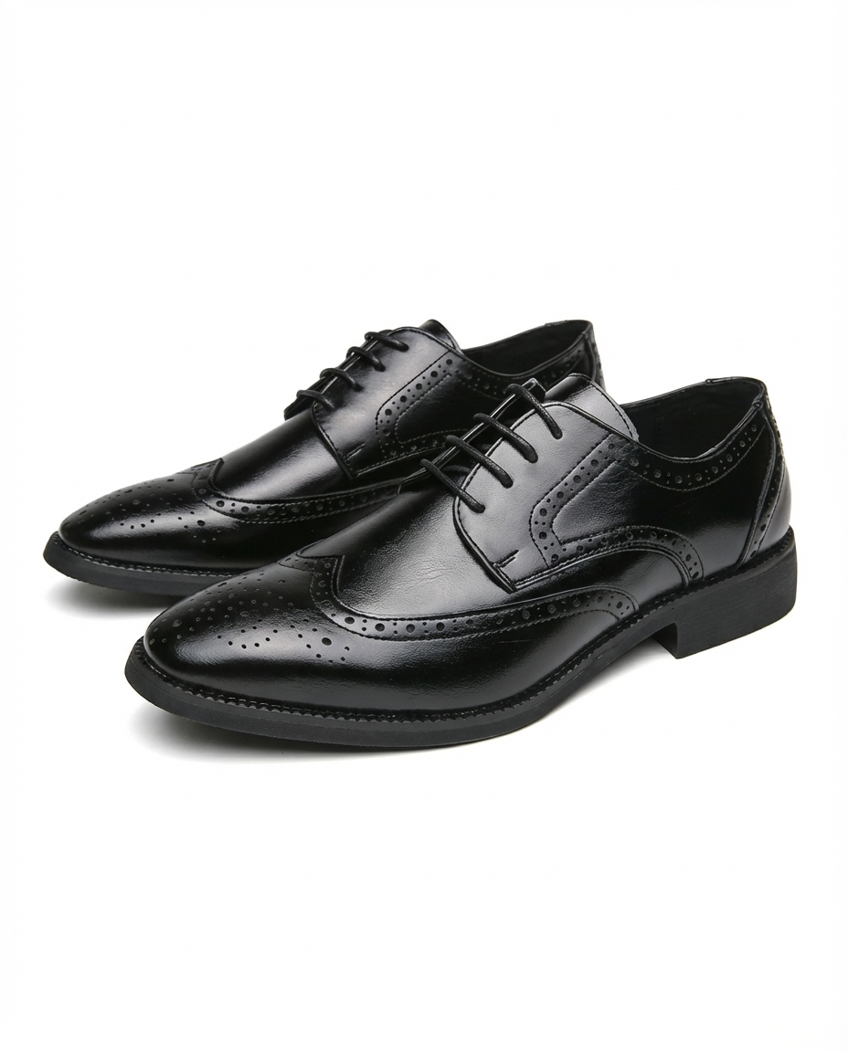 Full-Grain Leather Oxford Shoes with Precision Stitching