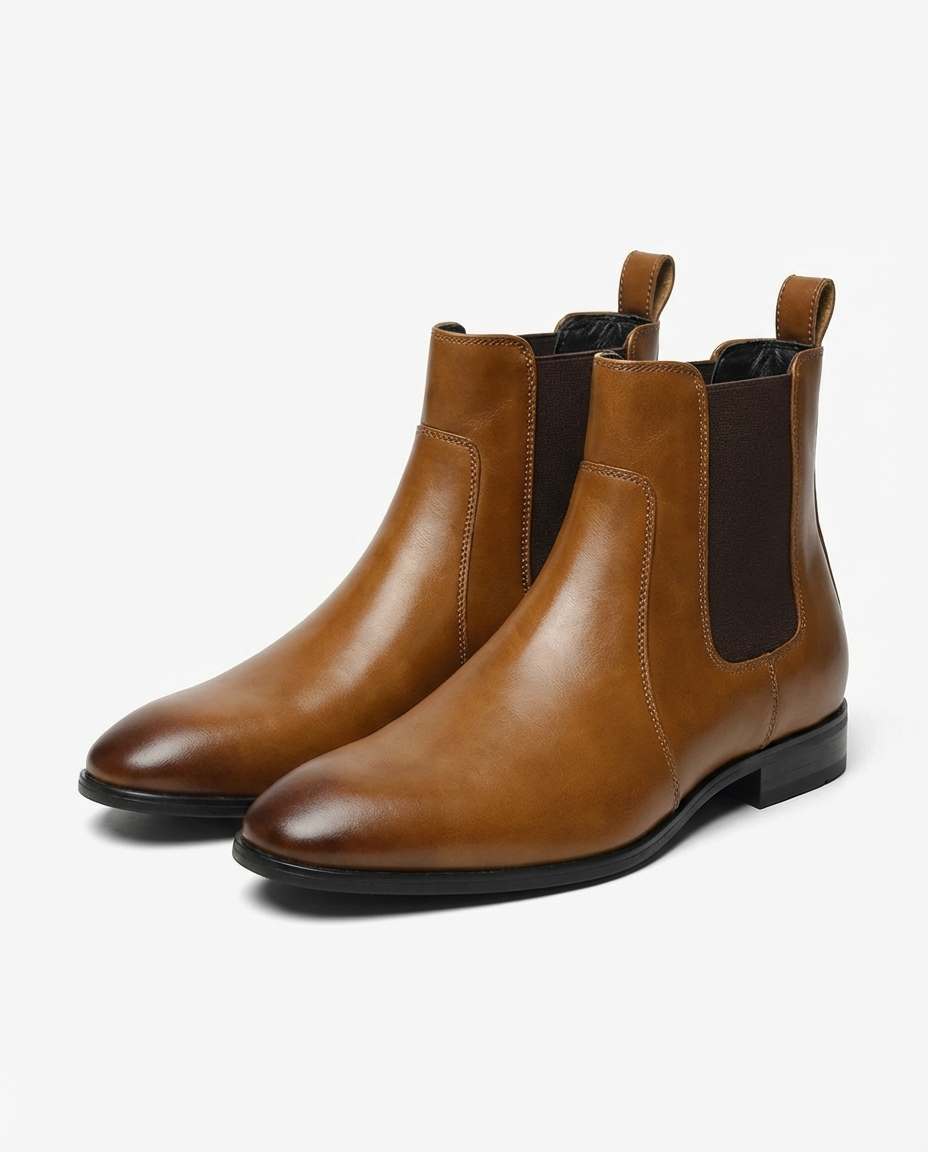 Full-Grain Leather Chelsea Boots with Welted Construction