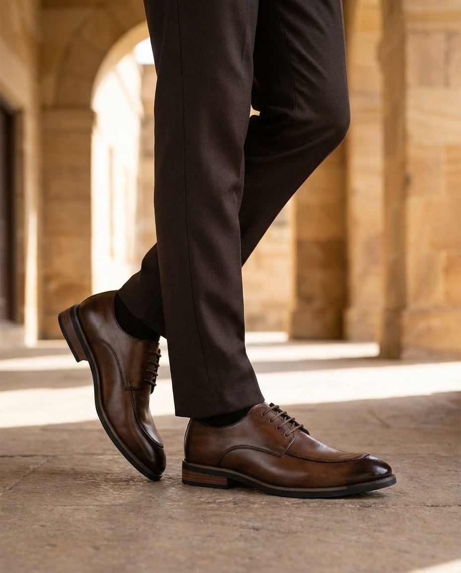 Full-Grain Leather Oxford Shoes with Supple Upper