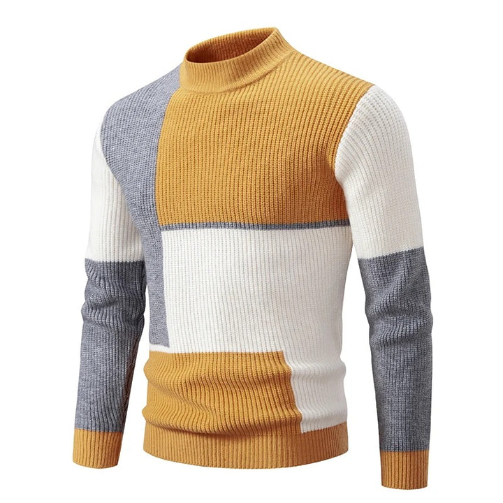 Knit Sweater with Stand Collar