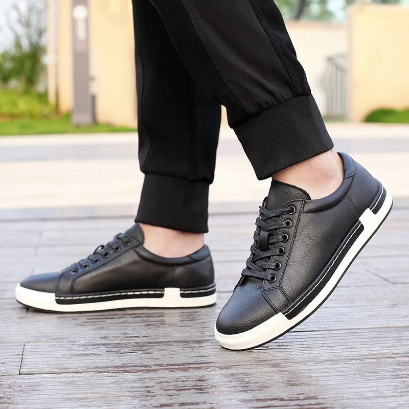 Vegan Leather Sneakers with All-Day Comfort