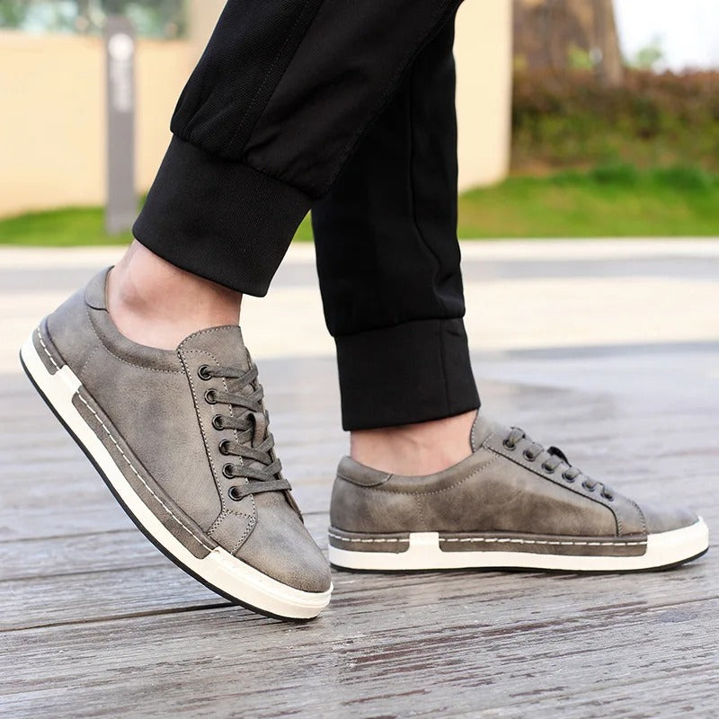 Vegan Leather Sneakers with All-Day Comfort