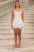 Venus Strapless Lace Corset Mini-Length Dress