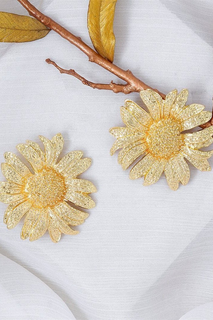 Retro Sunflower Drop Earrings
