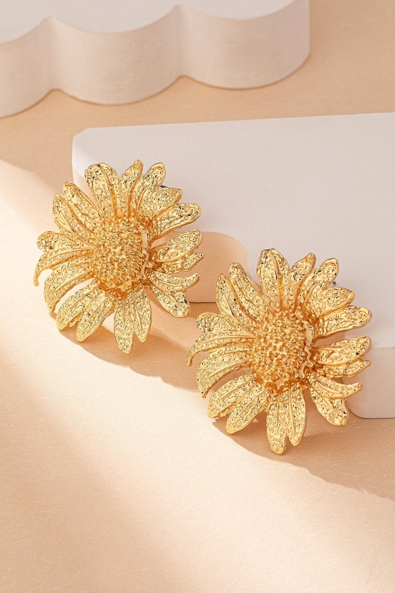 Retro Sunflower Drop Earrings