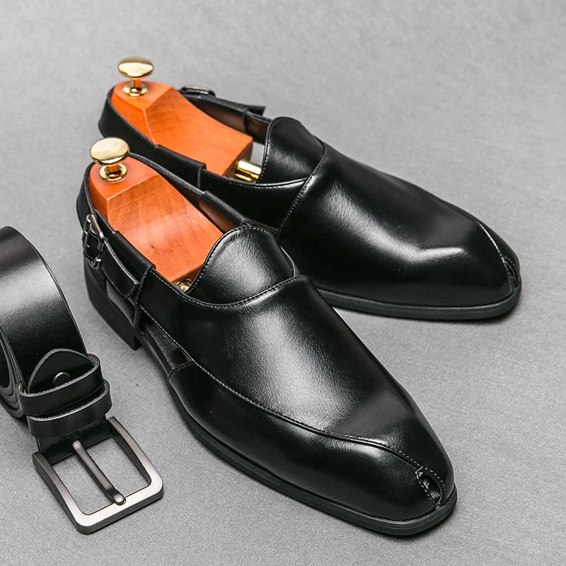 Full-Grain Leather Loafers with Split-Seam Toe