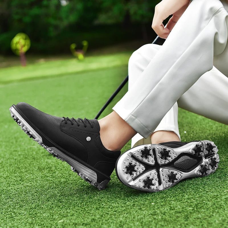 Full-Grain Leather Shoes with Waterproof Build
