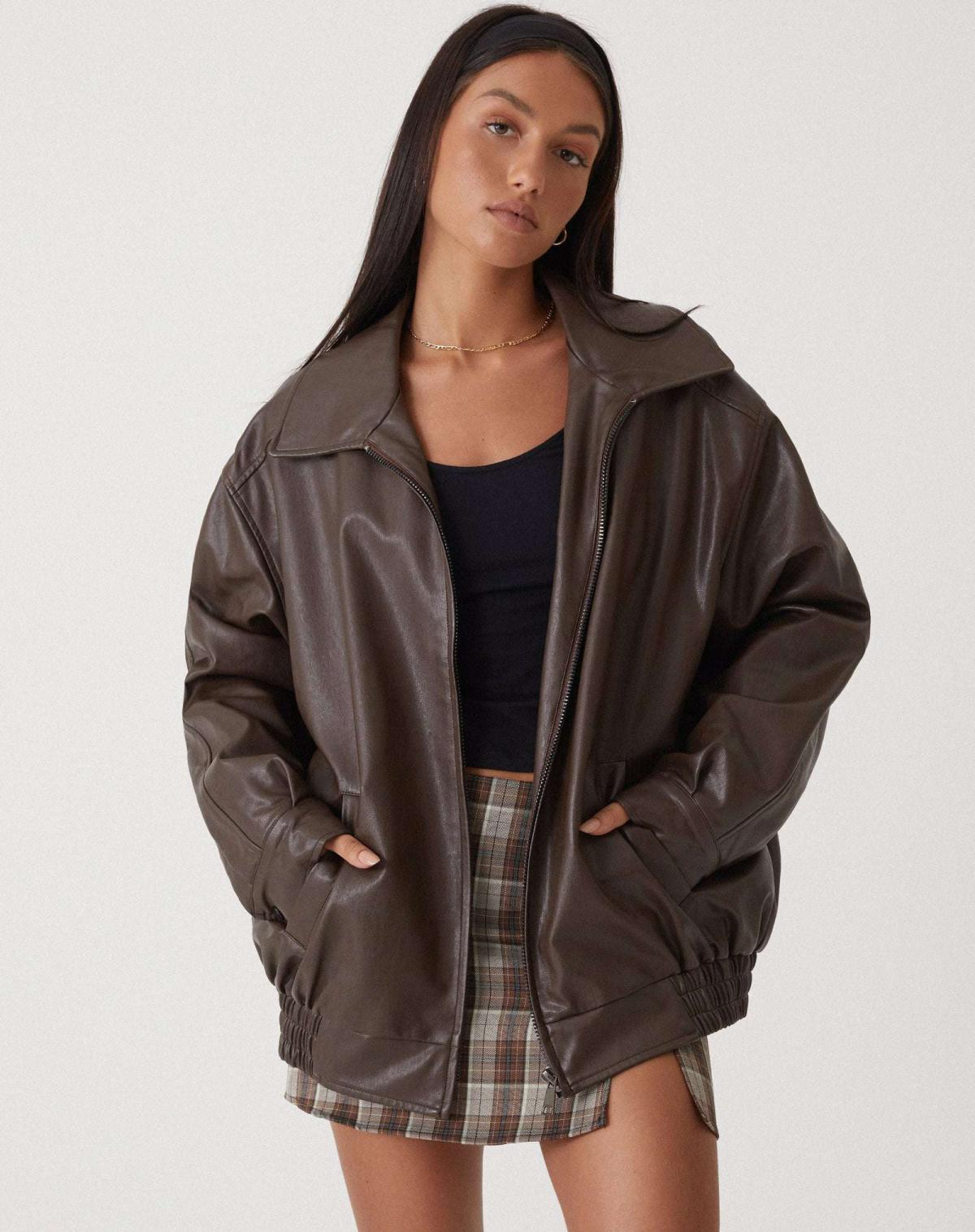 Modern Oversized Leather Jacket